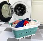 SAMMART 42L (11 gallon) Collapsible Plastic Laundry Basket - Foldable Pop Up Storage Container/Organizer - Space Saving Hampe