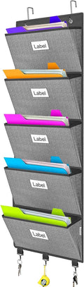 Over the Door File Organizer, Hanging File Folders, Wall Organizers and Storage for Mail, Magazine, Notebooks, Planners, Offi