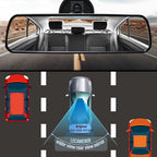 Anti-Glare Rear View Mirror,LECAMEBOR Blue HD Universal Car Interior Rear View Mirror with Adjustable Suction Cup (360° Adjustable Angle)
