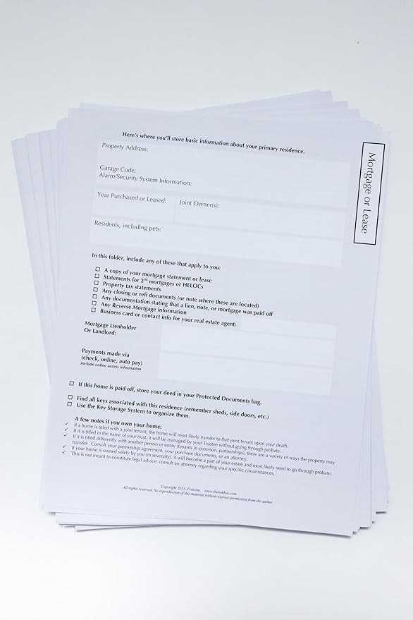 Nokbox Lite: Estate and Personal File Organization Kit with Instruction Worksheets for Complete Filing.
