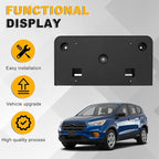 Front Bumper License Plate Frame Bracket Compatible with Ford Escape 2017 2018 2019, Black License Frame Holder Mounting Kit,