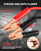 SAFEMATE 4/0 Guage 20 Ft 3000A Heavy Duty Booster Cables, Transfers Higher Voltage Than 2/0, 0, 2~12 Gauge Jumper Cables, For Heavy Duty Automotive to Jump Starting Dead or Weak Batteries
