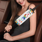 Colorful Love Autism Awareness Seat Belt Cover for Kid Family Special Need Autistic Medical Alert Car Cushion Cover Support Autism Gift Personalized Name 35
