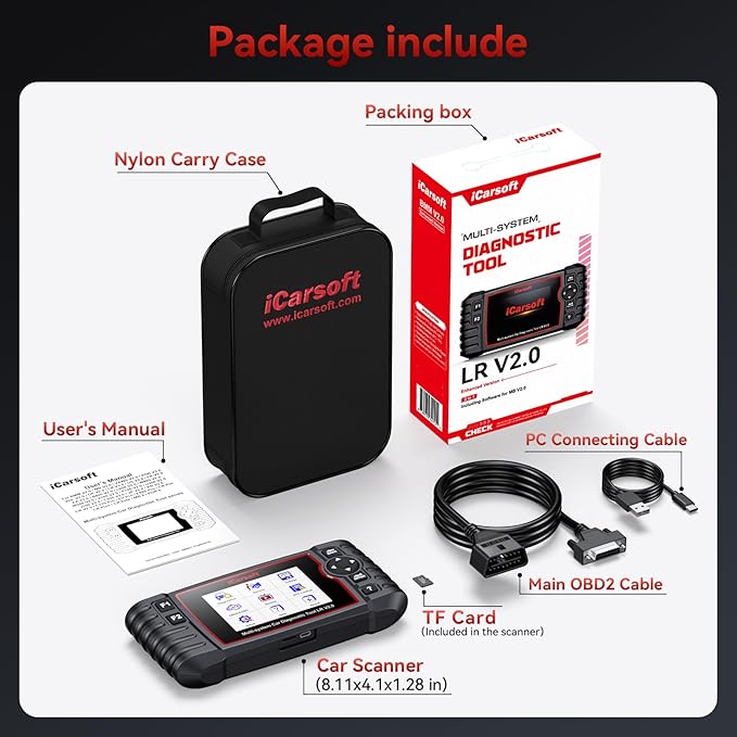 iCarsoft LR V2.0 Enhanced Ver Car Scan Tool for Land Rover/Jaguar and for Benz/Sprinter/Smart, All Systems in-Depth Diagnostic