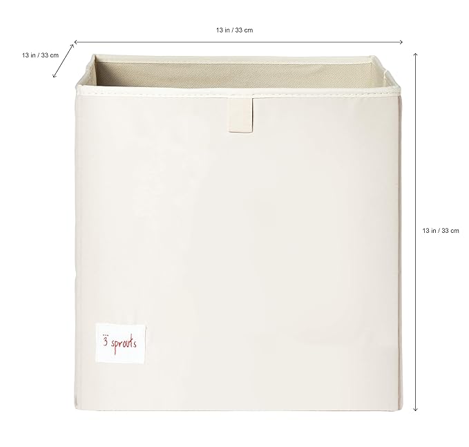3 Sprouts Toy Storage Organizer: Toy Box Cube Organizer for Playroom, Nursery - Foldable Storage Bin - Tiger