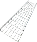 Kable Kontrol Cable Tray- 5 Feet Long - 12" Width, 4” Depth – Wire Mesh Tray Cable Management Rack Cords Organizer Cable Bask
