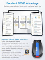 ANCEL BD300 BMW Bluetooth OBD2 Scanner, Full System Code Reader and Diagnostic Tool for BMW with Battery Registration Service