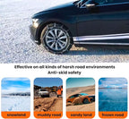 Super Grip V-Bar Ice & Snow Chains 2 Pack for Cars & SUVs - 14" to 18" Tire Anti-Slip Ice & Deep Snow Traction, Easy Installa