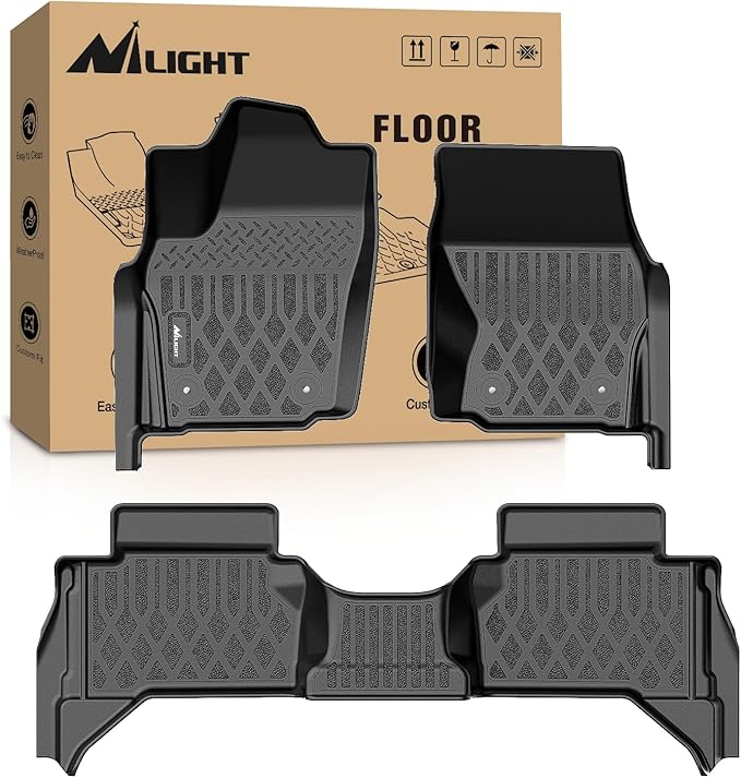 Nilight TPE Floor Mats for Toyota Tacoma 2024 2025 2026 Double Cab (Not for Hybrid) All Weather Custom Fit Heavy Duty Floor Liners