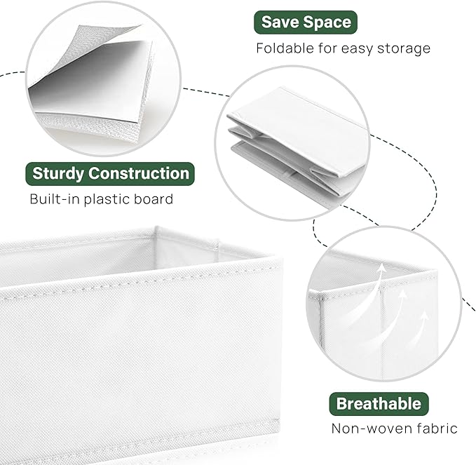 Kootek 16 Pack Drawer Organizer Clothes, Dresser Drawer Organizers for Clothing Fabric Foldable Closet Organizers and Storage