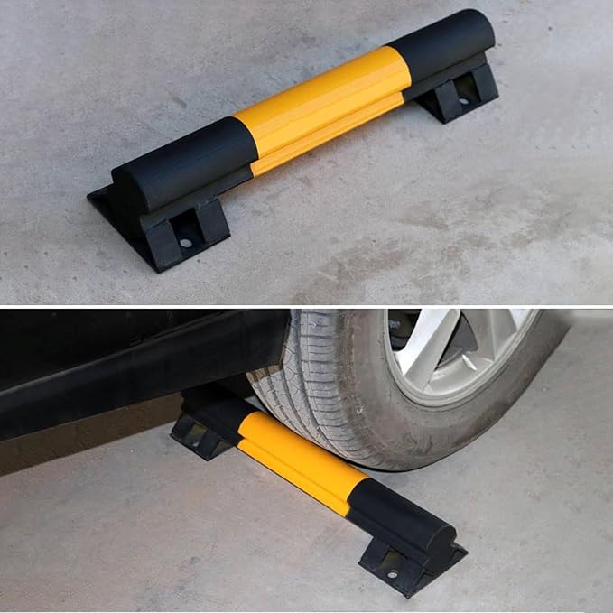 Stainless Steel Parking Stopper for Garage, Garage Parking Aid, Garage Parking Stops, Surface Paint, for Car Park(55.4cm/21.81in)
