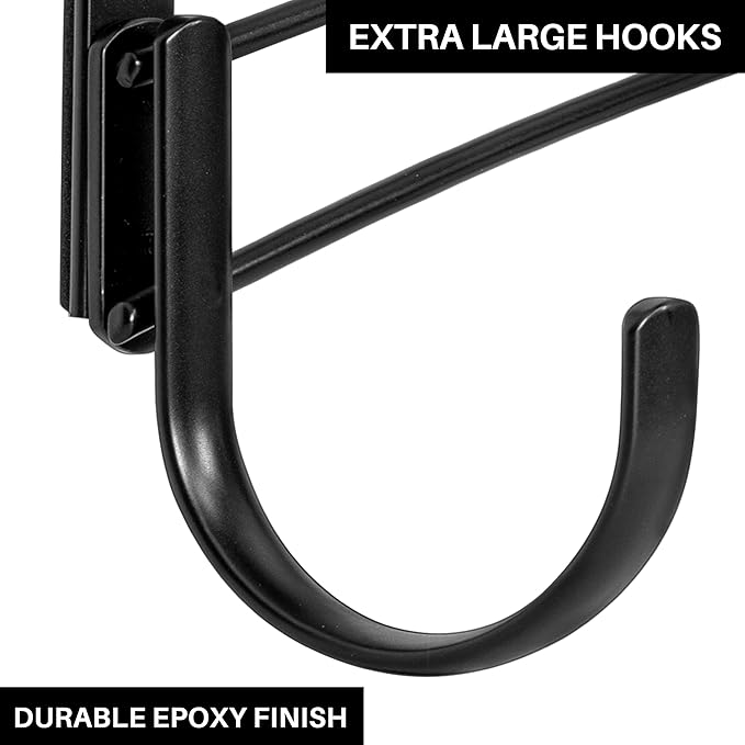 LYNK Professional® Home™ Over the Door Hooks - 5 Hook – Over the Door Coat Rack - Over the Door Hanger - Hanging Towels or Cl