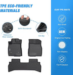 Nilight TPE Floor Mats for Chevy Trailblazer (FWD Only) 2021 2022 2023 2024 2025 2026,All Weather Custom Fit Heavy Duty Floor Liners
