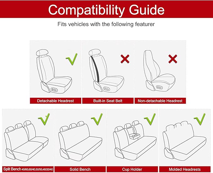 Sanwom Universal Front Leather Car Seat Covers Black 2 Pcs Luxury Seat Covers, Anti-Slip Waterproof Auto Driver Cushions Fit 
