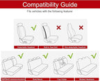 Sanwom Universal Front Leather Car Seat Covers Black 2 Pcs Luxury Seat Covers, Anti-Slip Waterproof Auto Driver Cushions Fit 
