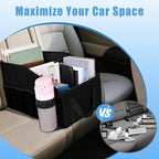 Car Organizer- Car Seat Organizer for Front Seat Back Seat Between Seats, Foldable Car Storage Organizer for Kids Adults with