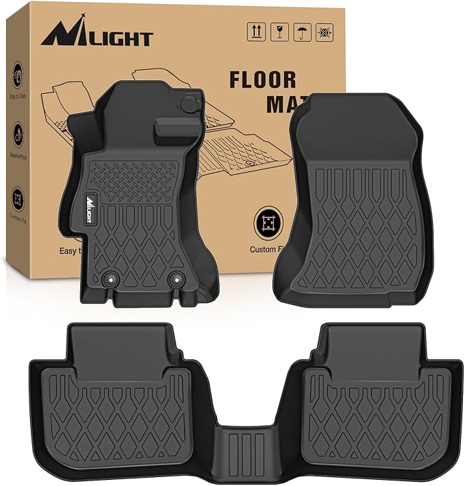 Nilight TPE Floor Mats for Subaru Crosstrek XV Crosstrek 2013 2014 2015 2016 2017, All Weather Custom Fit Heavy Duty Floor Liners