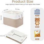 Large Storage Baskets- 16x12x12 inch Storage Bins for Shelves and Closet Organizing, Foldable Fabric Bin for Home Organizatio