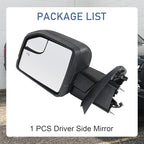 JDMSPEED Left Drive Side View Mirror Power Heated LED Signal Textured Black Left LH Compatible with 2015-2020 Ford F150 FL3Z-