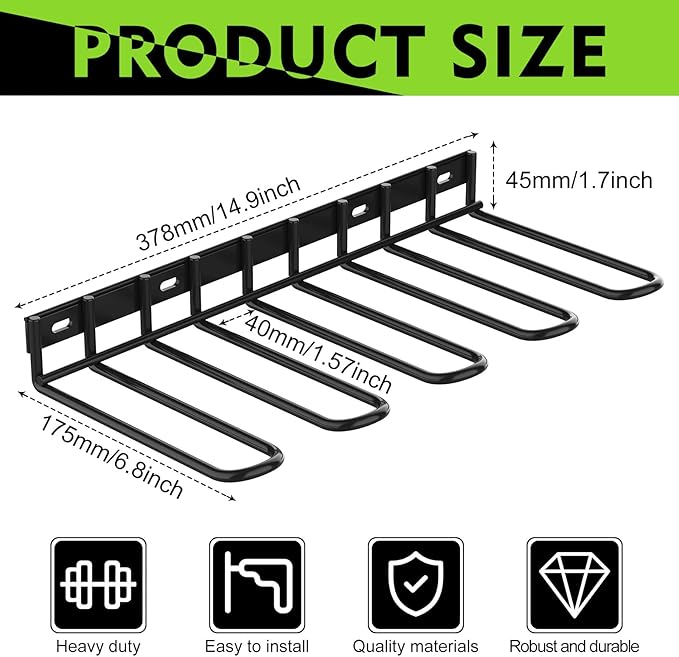 ENONCI Power Tool Organizer, Drill Holder Wall Mount,Thickened Drill Rack,50 lb Garage Storage Heavy Duty Drill Organizer Uti