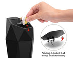 Ginsco 2 Pack Car Trash Can with Lid, Cup Holder Garbage Can for Car, Garbage Bin Cars Accessories for Interior, Leakproof Small Trash Bin, Mini Trash Can for Cars, Home, Bedroom, Office (Black)