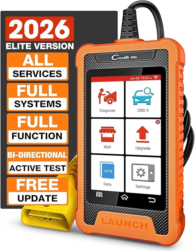 2026 LAUNCH Creader Elite OBD2 Scanner for Honda Acura, Full System Bi-Directional Diagnostic Scan Tool, Full Reset Code