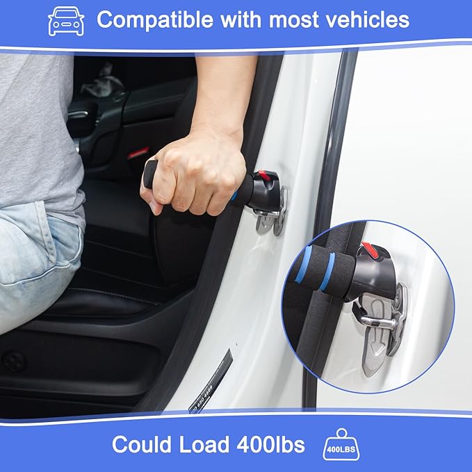 2 Packs 3 in 1 Car Handle Assist,Car Door Handle for Elderly,Support Handle Multifunction Door Latch for Seniors and Handicap
