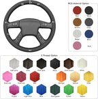 MEWANT Steering Wheel Cover for Chevy Silverado 1500/2500 / 3500 2003-2006 / Silverado 1500 2500HD 3500 Classic/Trailblazer Hand-Stitched Microfiber Leather Steering Wheel Wrap