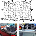 AUCELI Car Cargo Net, 47" x 31.5" Bungee Cargo Net for Roof Top Cargo Racks, Adjustable Luggage Roof Sundries Grid Mesh Bag, Elastic Vehicle Roof Miscellaneous Storage Organizer for SUV Truck
