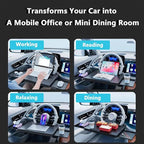 Extendable Car Steering Wheel Tray – Adjustable Car Steering Wheel Desk for Laptop & Eating, 2-in-1 Food Trays for Car, Office, Steering Wheel Desk with Slot for Tablet