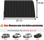 XCBYT Car Window Shades - 2 Pack Side Window Sun Shades 99% Light UV Block Car Curtains for Camping, Napping, Sleeping, Breastfeeding, Cloth Changing