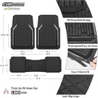 CAR PASS Glitter Heavy Duty Rubber Floor Mats for Car, Waterproof Liner Deep Dish Bling Car Mats Full Sets, Universal Trim to Fit for SUV Truck Sedans Vans, All Weather Floor Mats, Silver Sparkly