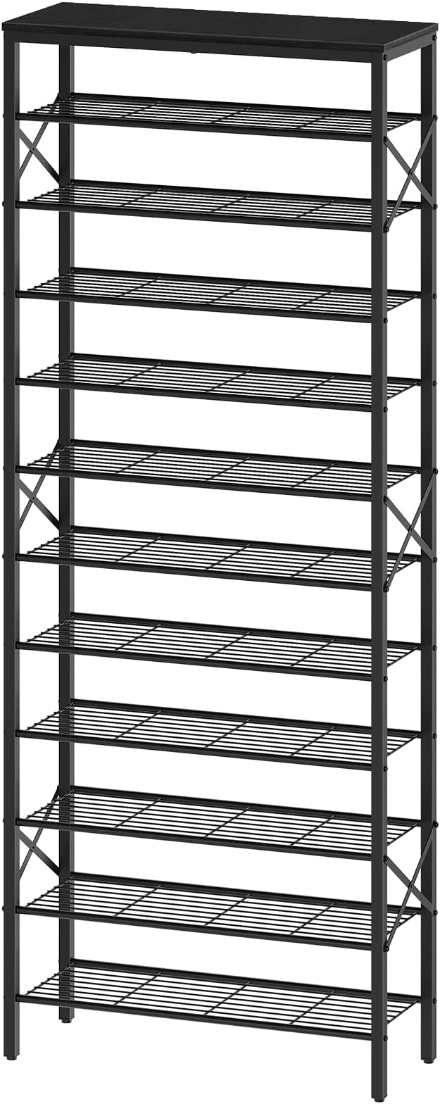 YATINEY 12 Tier Shoe Rack, Large Capacity Shoe Storage Organizer Holds 48 Pairs, Sturdy and Stable, for Entryway, Hallway, Cl