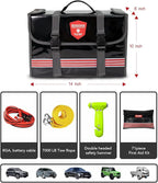 Car Emergency Kit (126 Piece)，Gift for Father Women Friend, Premium Roadside Assistance Essentials with Jumper Cables Tow Rop