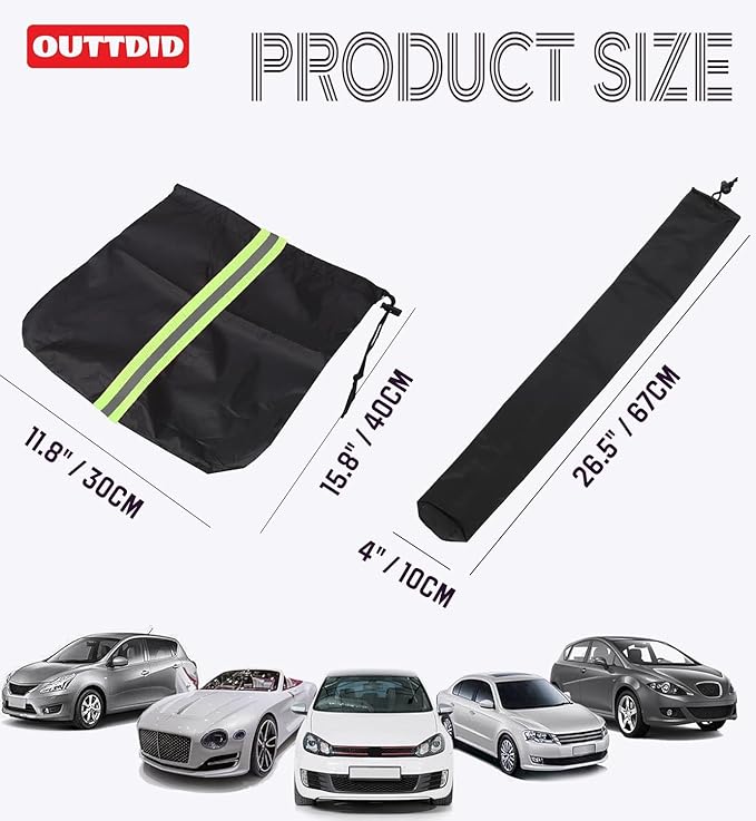 Side Mirror Covers and Windshield Wiper Covers for Trucks Cars SUVs Vans, 1 Pack Auto Rearview Protection Cover & Windshield Wiper Covers Protect from Ice Snow Frost Dew Rain Bird Poop Side Covers