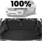LASFIT Trunk Mat & Backrest Mat for Volvo XC90 2026-2016, All Weather TPE Custom Fit Cargo Liner for Volvo XC90 Cargo Mat, Black, Easy to Clean