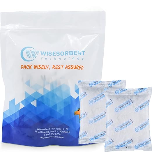 60 Packs 100 Gram Silica Gel Packets, Dessicant Beads Packets for Storage, Silica Gel Desiccant Packs, Moisture Absorber