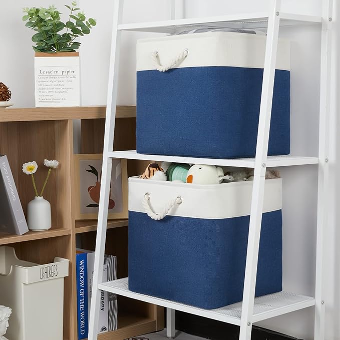 Temary Storage Baskets for Shelves 13x13 Baskets for Gifts Empty, 4 Pack Shelf Baskets Large Storage Baskets Cube Storage Bin