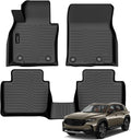 Auxko All Weather Floor Mats Fits for Mazda CX-50 2026 2025-2023 Not for Hybrid TPE Rubber Liners CX50 Accessories All Season Guard Odorless Anti-Slip Mats for 1st & 2nd Row Black