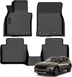 Auxko All Weather Floor Mats Fits for Mazda CX-50 2026 2025-2023 Not for Hybrid TPE Rubber Liners CX50 Accessories All Season Guard Odorless Anti-Slip Mats for 1st & 2nd Row Black