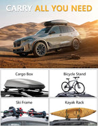Tuyoung Lockable 220lbs Roof Rack Cross Bars Compatible with BMW X5 G05 2019-2026, Heavy Duty Aluminum Roof Rails Crossbars Bike Kayak Snowboard Rooftop Cargo Carrier SUV Luggage Accessories