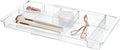 iDesign Expandable Vanity Drawer Organizer, The Clarity Collection – 11.25” to 18.5”, Clear (Pack of 6)