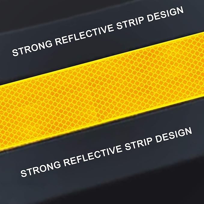 Heavy Duty Parking Stopper for Garage, Garage Parking Aid, Garage Parking Stops, Strong Reflective Strips, Rubber Material, for car park