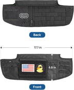 JOYTUTUS Sun Visor Organizer Compatible with 2018-2026 Wrangler JL & Gladiator JT, Driver's Side Front Tactical Visor Storage Cover Molle Webbing Visor Storage Holder Pouch, Multi-Pocket Net Zipper