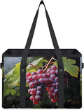 Reusable Grocery Bags Heavy Duty Shopping Bags Foldable Large Tote Bags with Long Handles & Hard Bottom