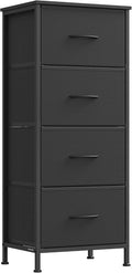 SONGMICS Dresser for Bedroom, Chest of Drawers, Steel, MDF, 4 Non-Woven Fabric Drawers, Storage Organizer Unit, Closet, Entry