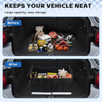Car Trunk Organizer, 72L Large Capacity Waterproof Auto Storage with Non-Slip Bottom Strips, Collapsible Cargo Organizer for Suv