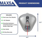 Maxsa 37310 Park Right Single Laser Parking Guide for Garage with Adjustable 360-Degree Laser, Motion Activated, AC Adapter a