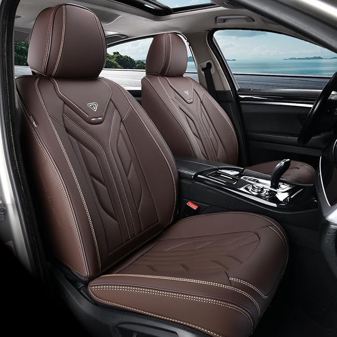 Coverado Front Seat Covers, Car Seat Covers Front Seats, Leather Seat Covers for Cars, Automotive Seat Covers Car Seat Protec