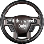 Steering Wheel Cover for Ford F150 2015-2020/ F250 2017-2022/ F350 2017-2022/ F450 2017-2022/ F550 2017-2022/ Ford Expedition 2018-2021 Steering Wheel Protector for Ford Steering Wheel Accessories